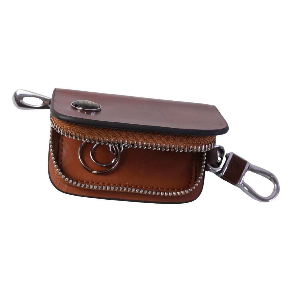 Leather Car Key Case Ð Compact & Stylish with Secure Closure