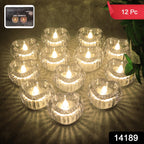 Heart-Shaped LED Flameless Candles – Set of 12 Elegant Lights