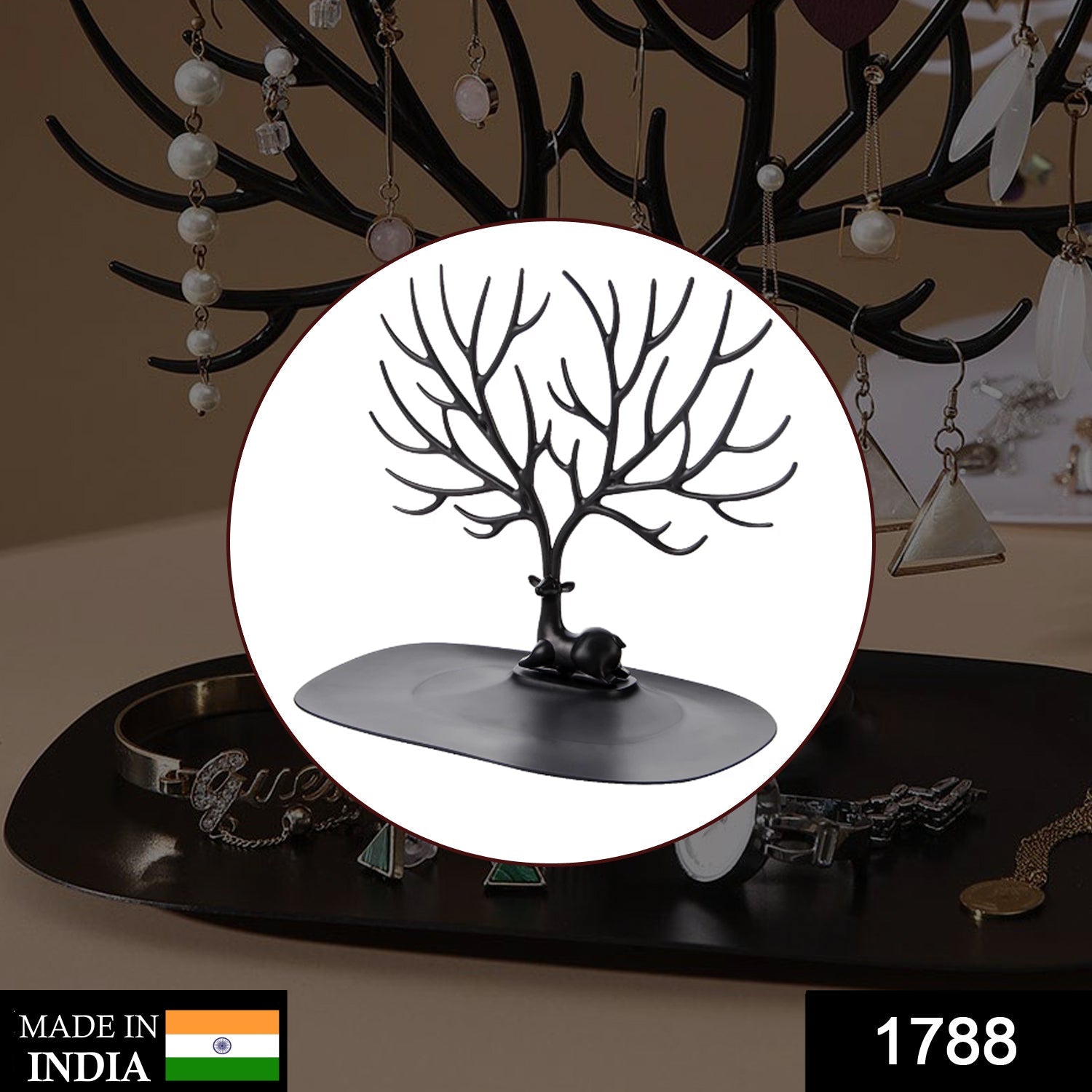 Elegant Jewellery Tree for Earrings, Rings & Necklaces
