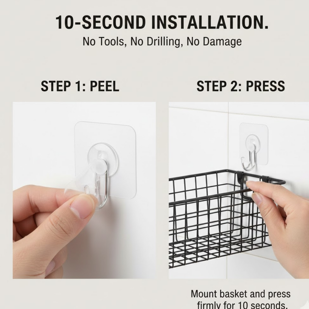 Metal Shower Caddy – Durable 5-Pc Bathroom Organizer Combo