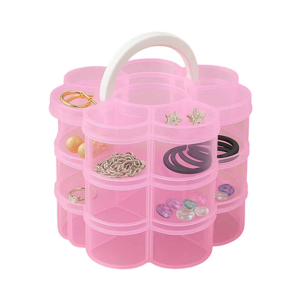 Flower-Shaped 3-Layer Storage Box – 9 Compartments Organizer