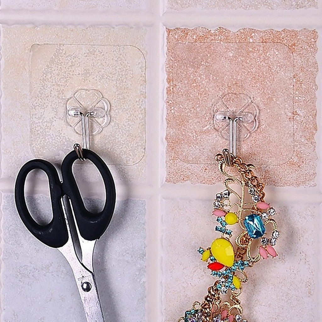 Stainless Steel Adhesive Wall Hooks 100-Pack – Strong & Waterproof | GlimmerHome