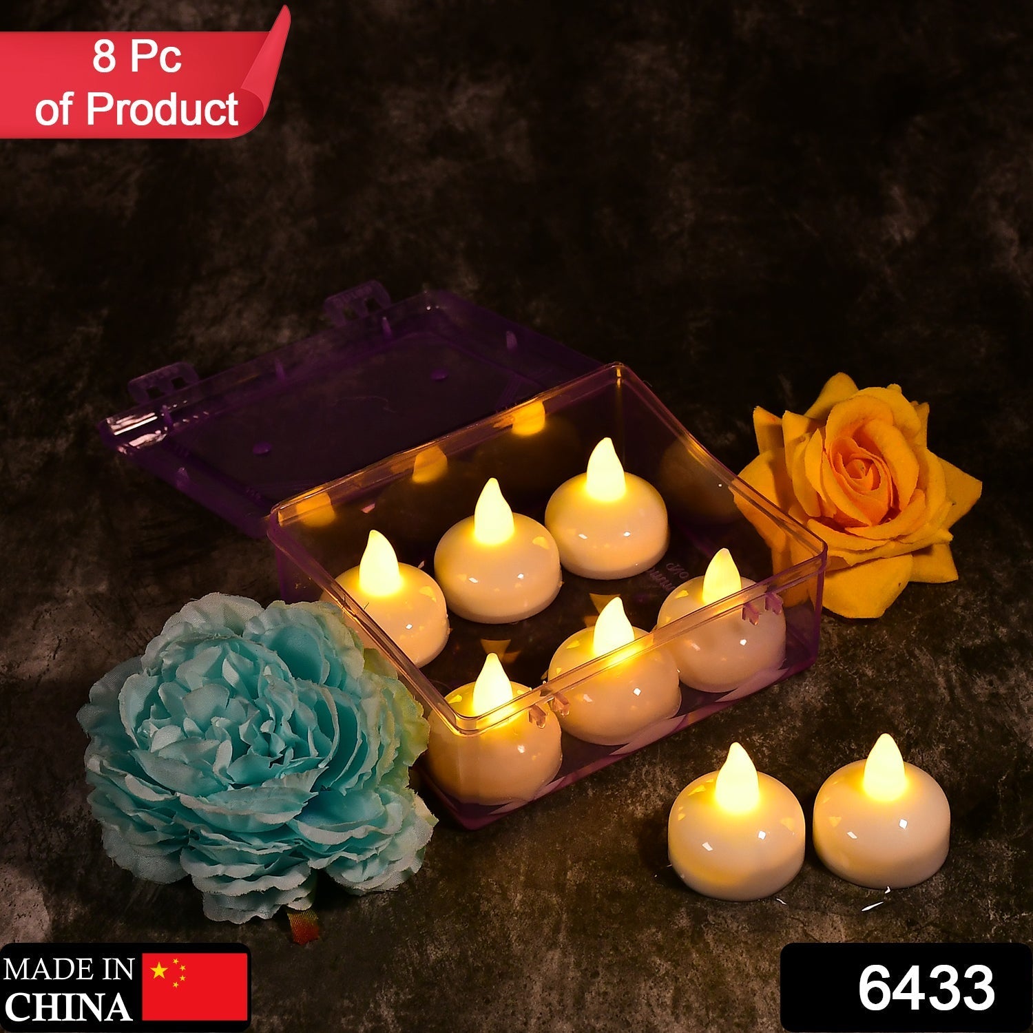 Flameless Floating Candles – Battery Operated Set of 8 | Giftoiza