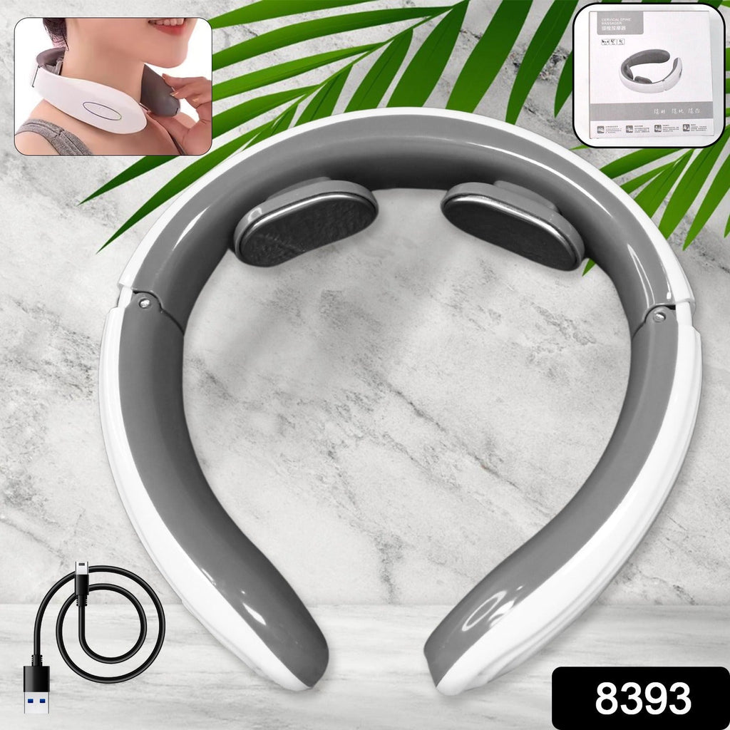 Cordless EMS Neck & Back Massager – Heat Therapy for Daily Muscle Relaxation