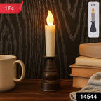 LED Flameless Candle with Holder – Elegant Flickering Light