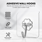 Stainless Steel Adhesive Hooks – Waterproof & Rustproof | GlimmerHome
