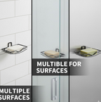 Wall Mount Soap Rack – 2-Piece Bathroom Organizer | VelvetBubbles