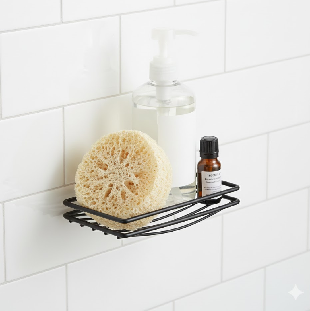 Wall Mount Soap Rack – 2-Piece Bathroom Organizer | VelvetBubbles