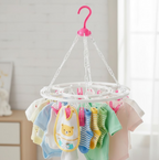 Cloth Drying Hanger – Round with 24 Clips, Space-Saving | Indo Glow