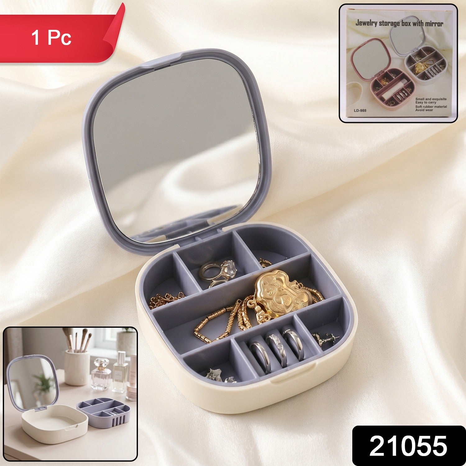 Plastic Jewelry Storage Box Ð Compact & Travel-Friendly Organizer
