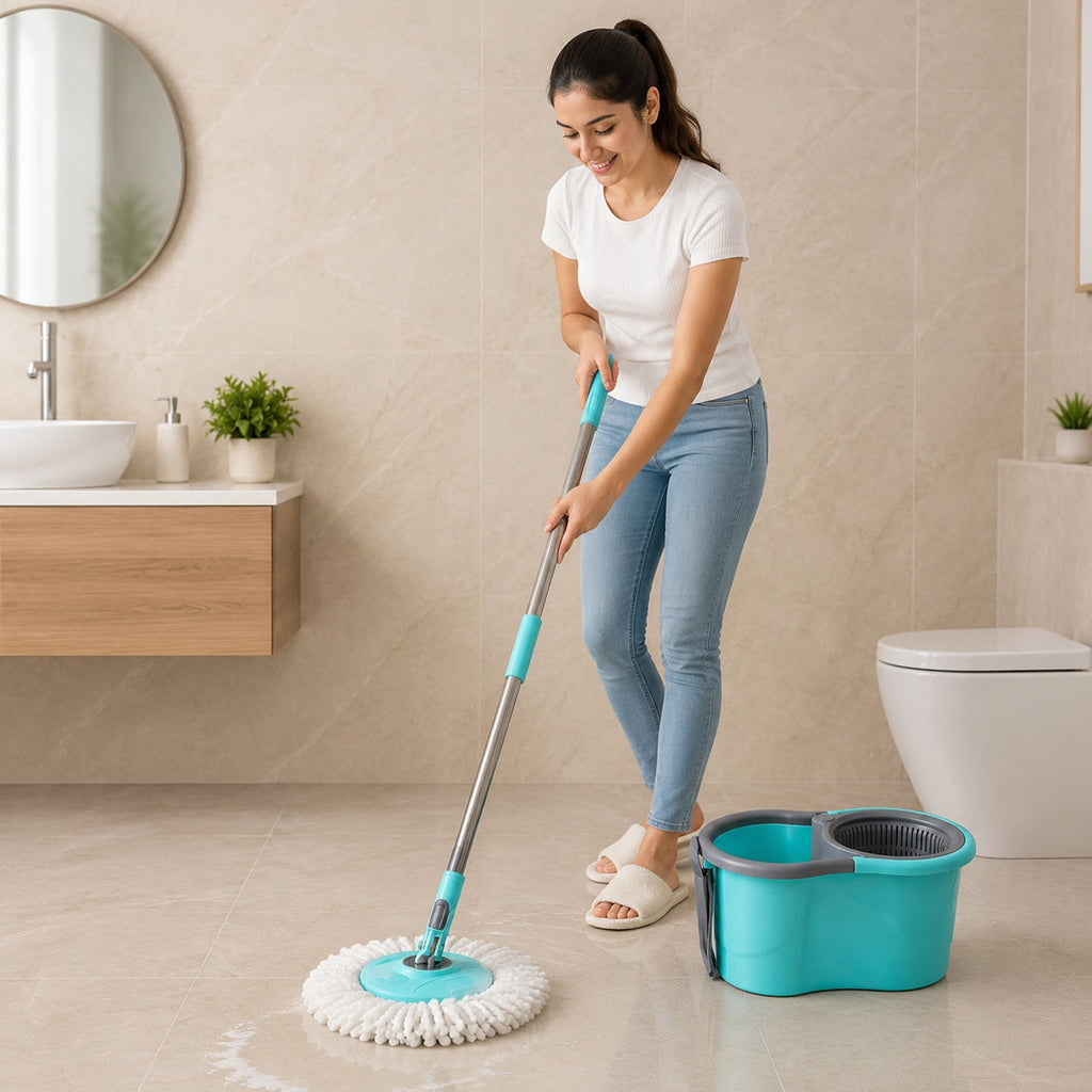 Plastic 360¡ Spin Mop Set Ð Effortless Floor Cleaning Solution