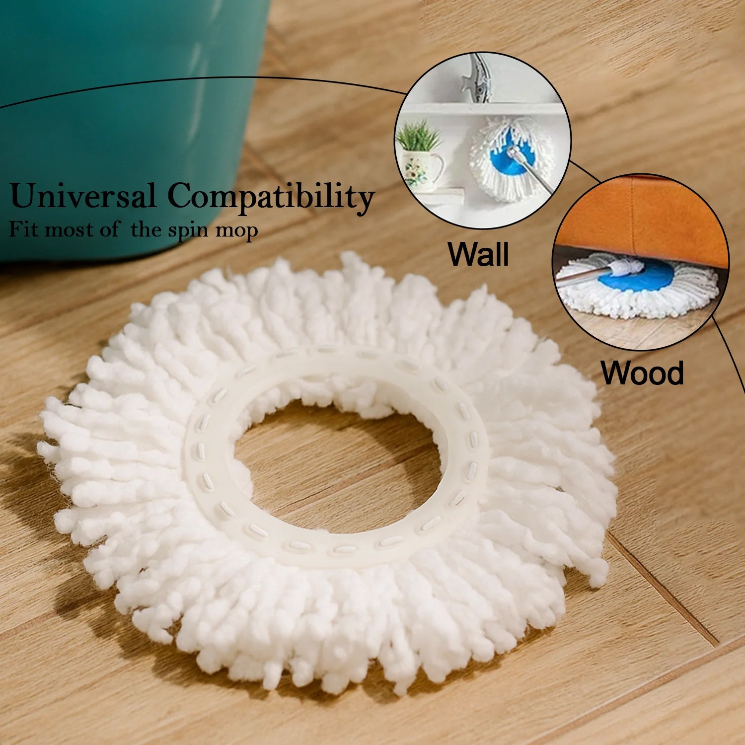 Plastic 360¡ Spin Mop Set Ð Effortless Floor Cleaning Solution