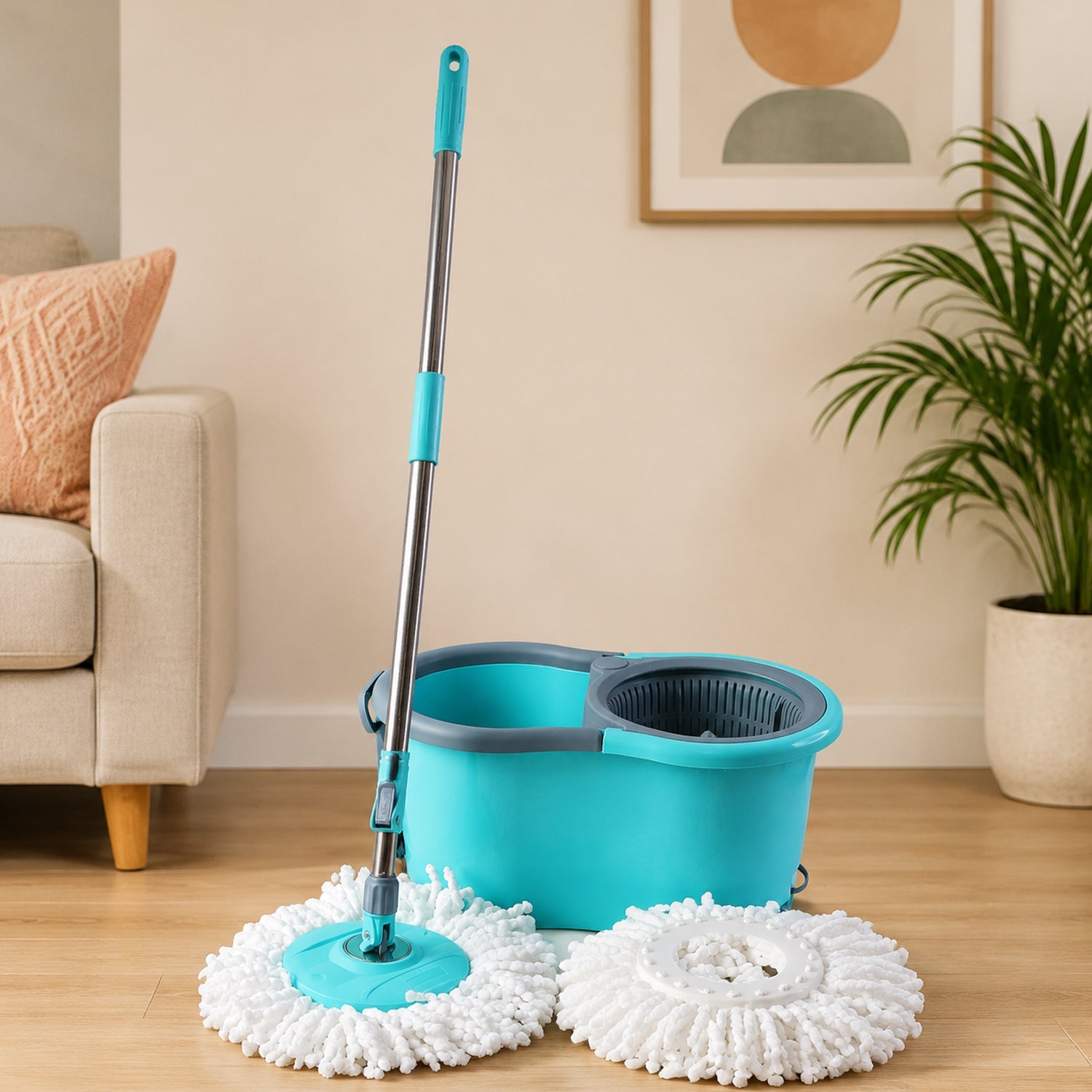Plastic 360¡ Spin Mop Set Ð Effortless Floor Cleaning Solution