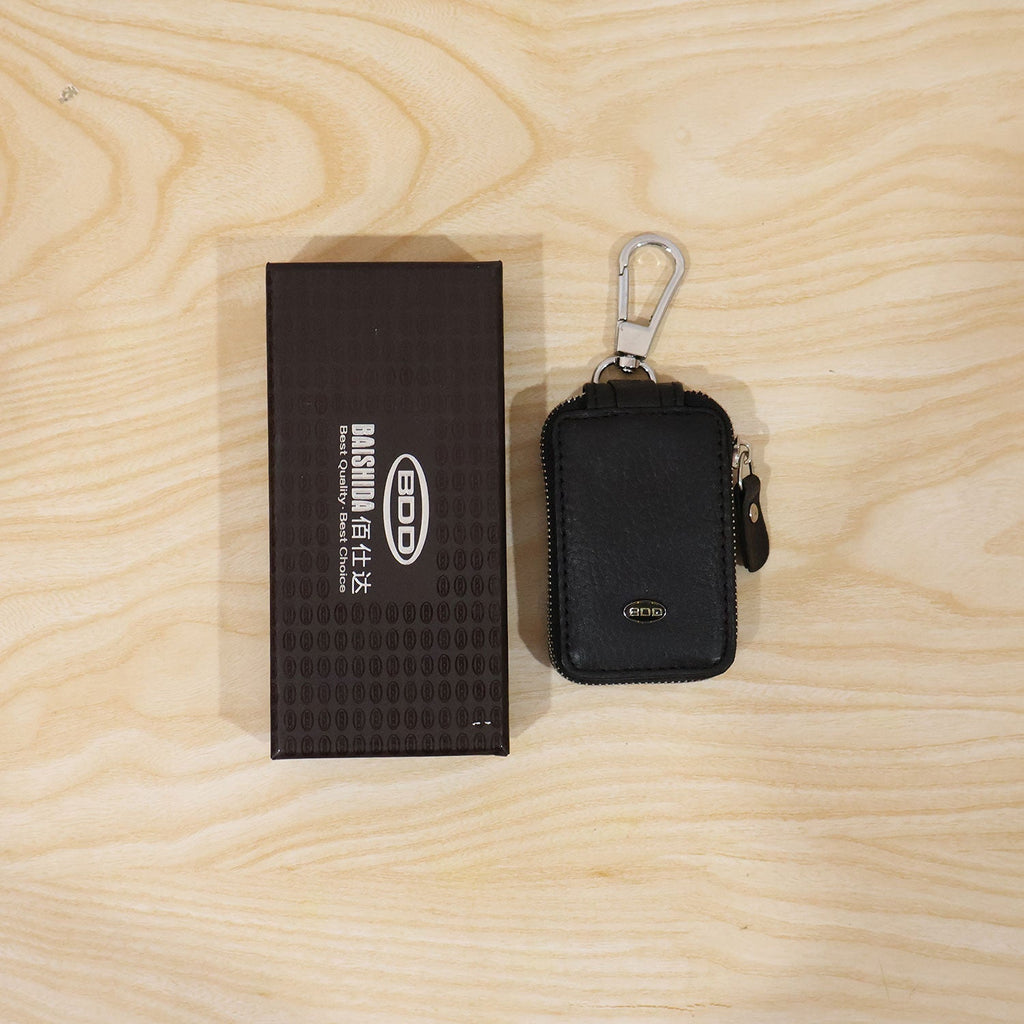 Car Key Case Ð Durable PU Leather with Zipper & Clip
