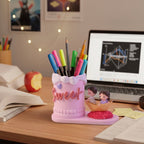 Pen Holder Stand Ð Decorative Resin Desk Organizer for Home & Office