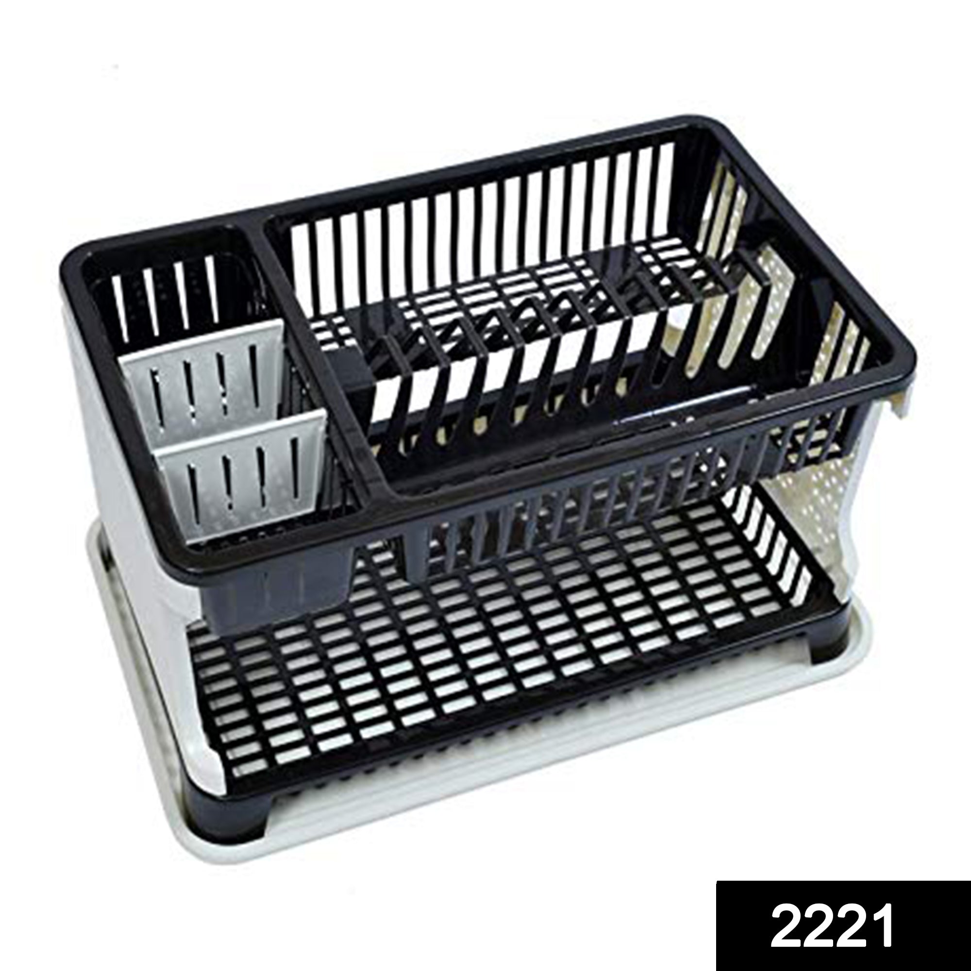 Dish Drying Rack – Water Storing Tray & Utensil Organizer | CookAura