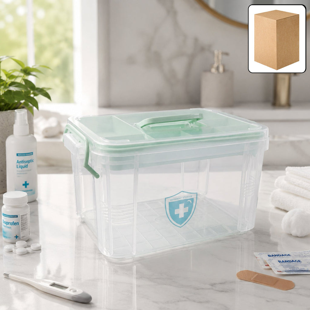 Plastic Medicine Storage Box Ð Secure Locking & Portable Design