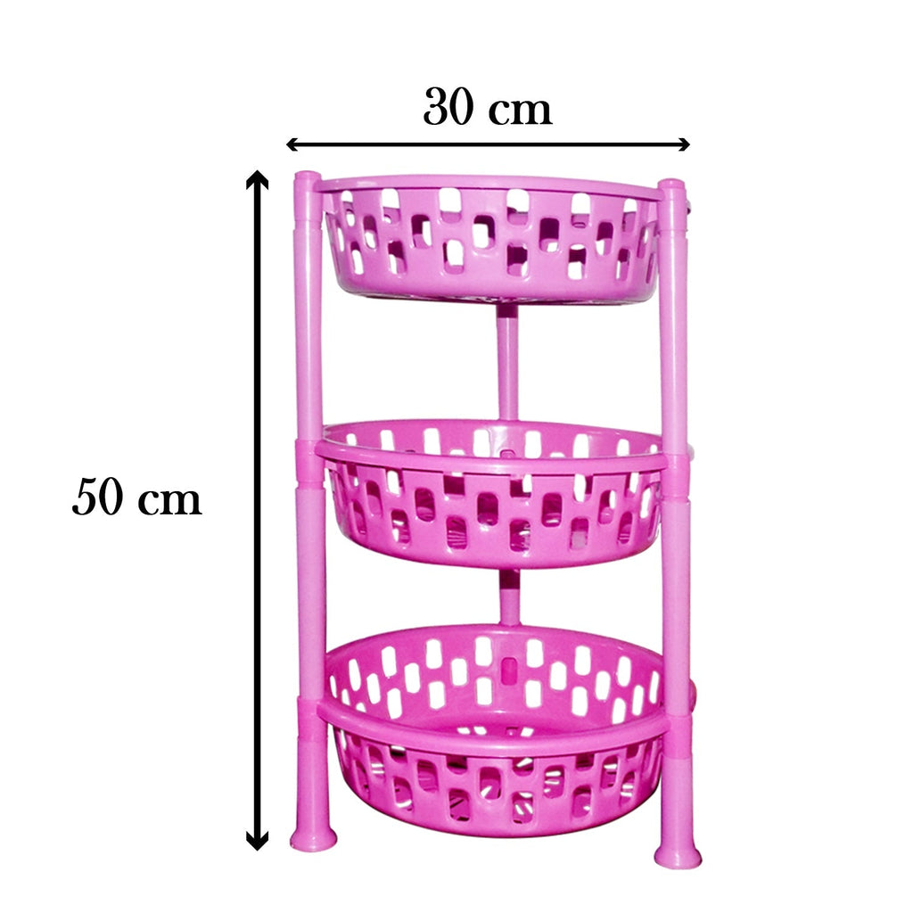 Plastic Storage Rack – 3-Tier Multipurpose Organiser | Organivo