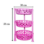 Plastic Storage Rack – 3-Tier Multipurpose Organiser | Organivo