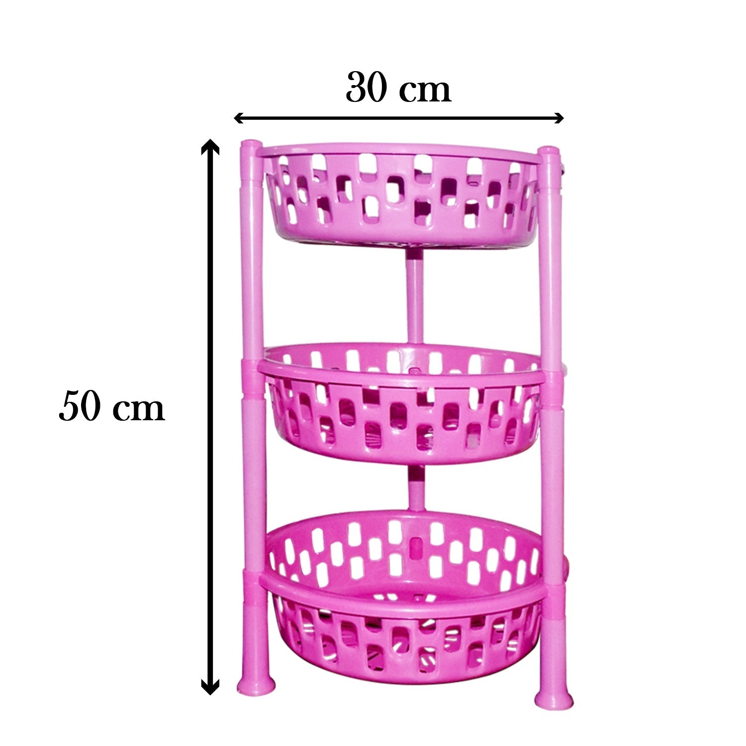 Plastic Storage Rack – 3-Tier Multipurpose Organiser | Organivo