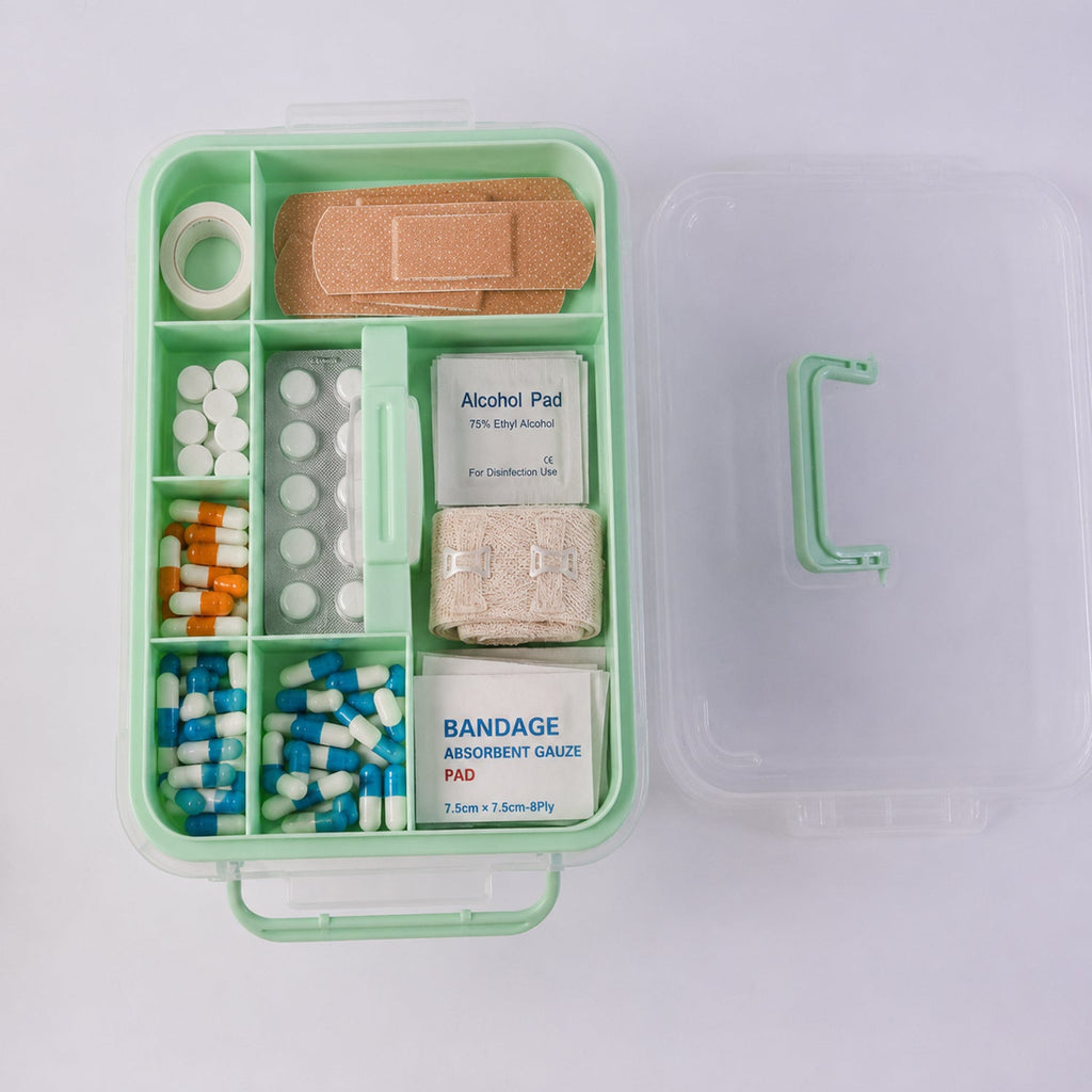 Plastic Medicine Storage Box Ð Secure Locking & Portable Design