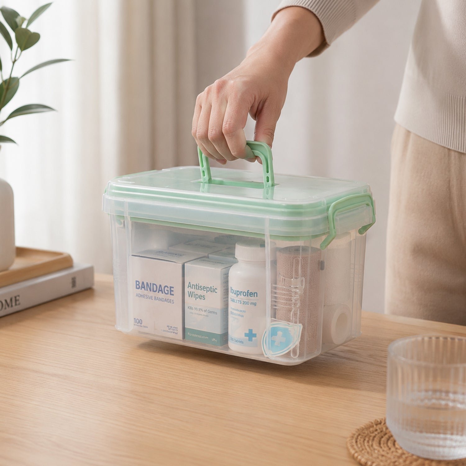 Plastic Medicine Storage Box Ð Secure Locking & Portable Design