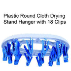 18-Clip Cloth Drying Hanger – Round Plastic for Delicates | Indo Glow