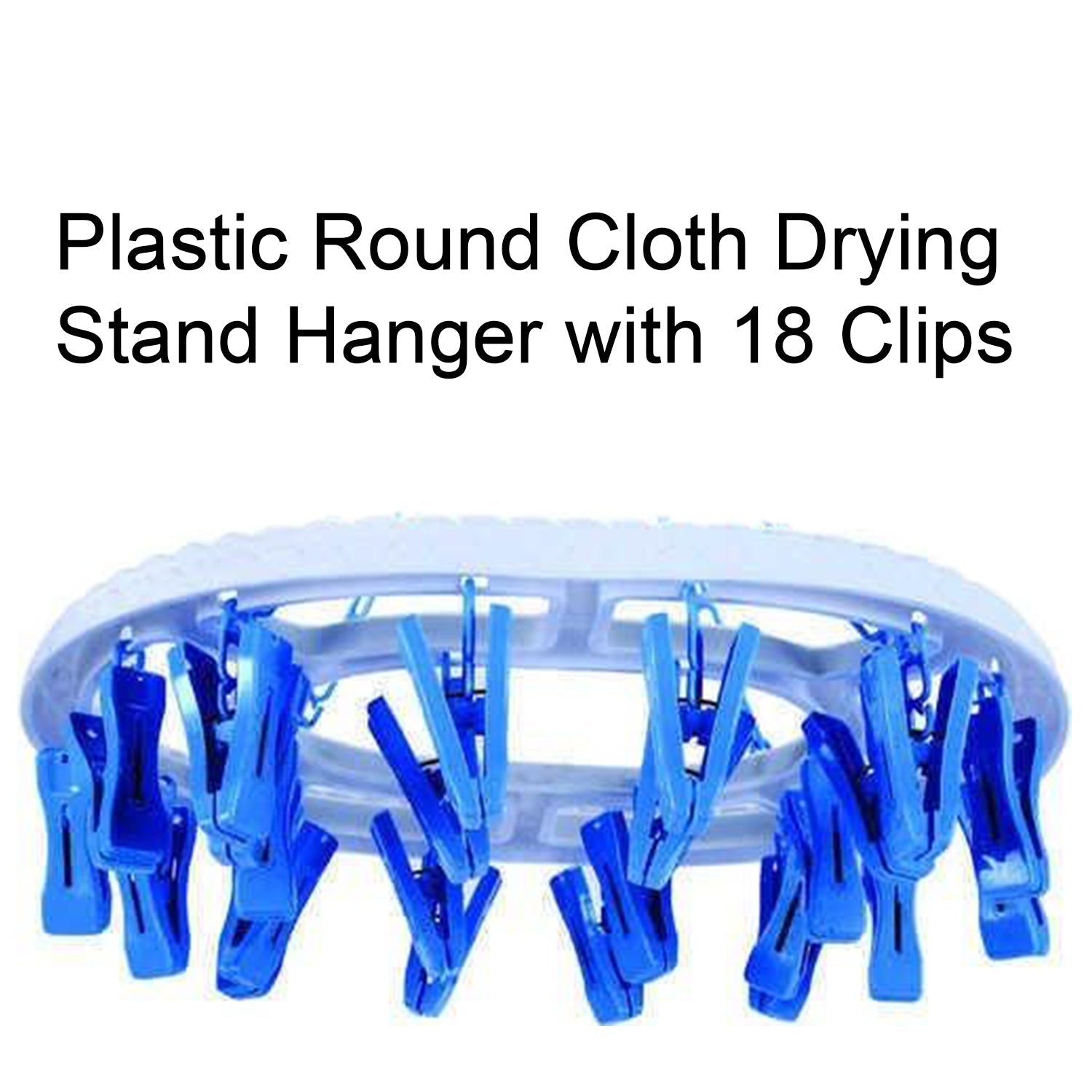 18-Clip Cloth Drying Hanger – Round Plastic for Delicates | Indo Glow