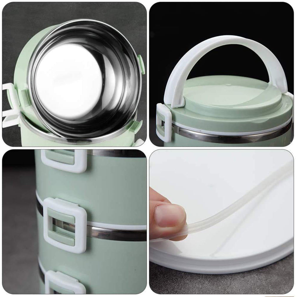 Insulated Stainless Steel Lunch Box – 2-Layer Tiffin | Lunchie Bunchie