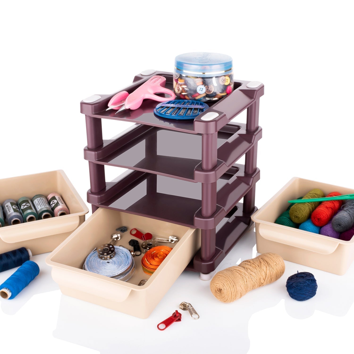 Makeup Organizer Drawer – 3-Layer Compact Cosmetic Storage | Organivo