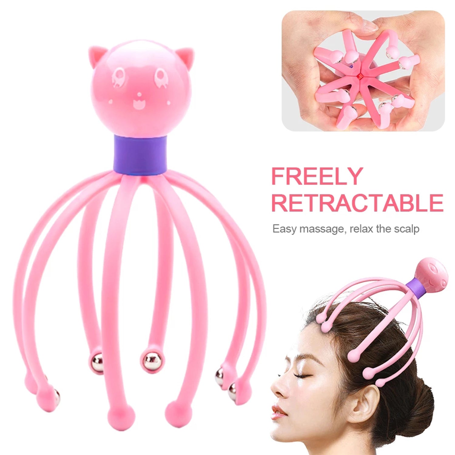 Scalp Massager – Rechargeable Stress Relief & Relaxation | Calm & Curl