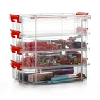 Plastic Storage Box – 4-Layer Transparent Organizer with Handle