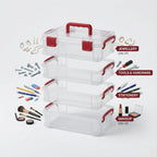 Plastic Storage Box – 4-Layer Transparent Organizer with Handle