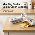 Mini Bag Sealer – 2 in 1 Portable Heat Seal & Cutter | ChefAura
