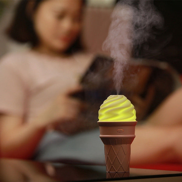 Ice Cream LED Humidifier Ð Portable Air Moisturizer & Fragrance Diffuser
