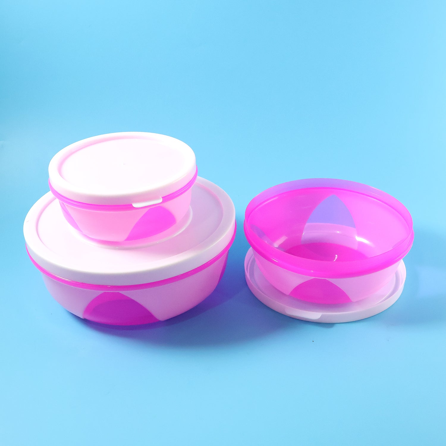 Plastic Storage Containers Set of 3 – Durable & Airtight Kitchen Boxes