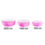 Plastic Storage Containers Set of 3 – Durable & Airtight Kitchen Boxes