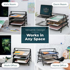 Organizer Rack Ð Durable 3-Tier Metal Storage for Office & Home