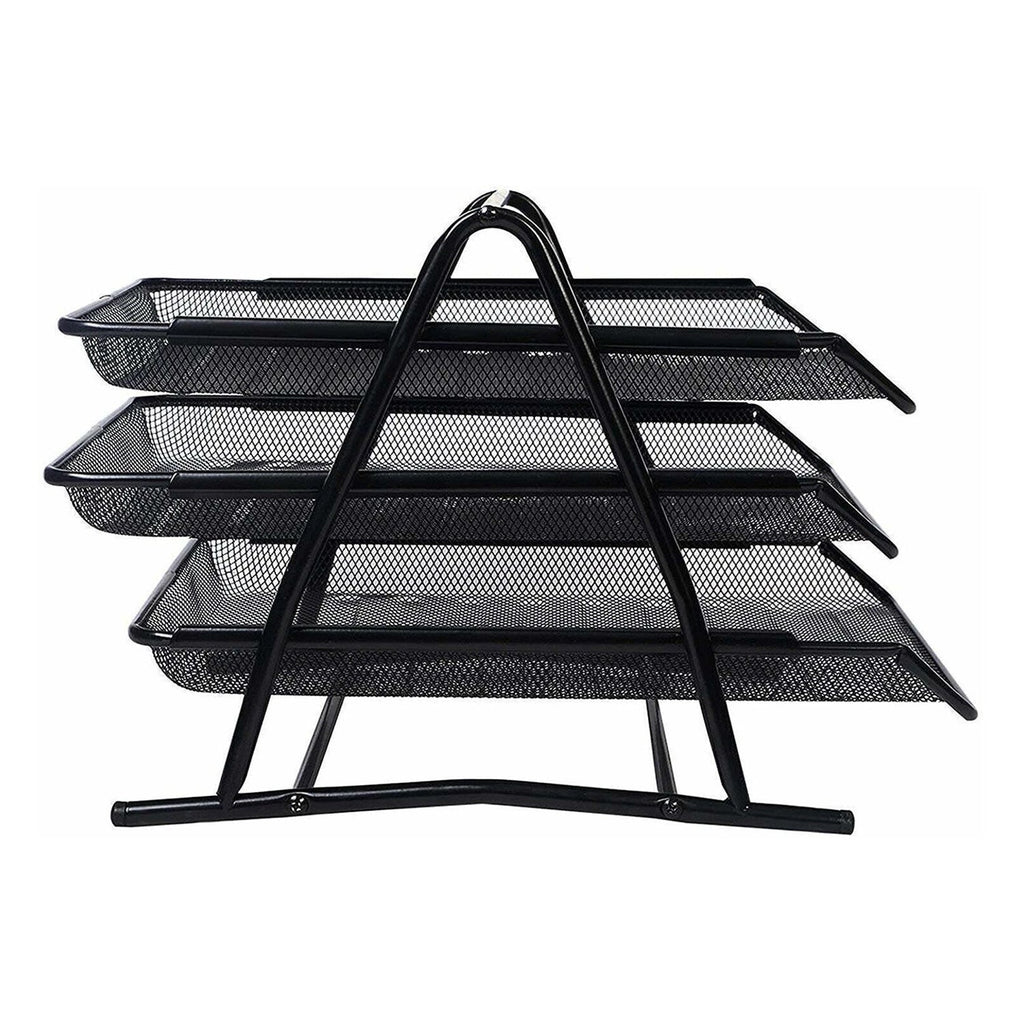 Organizer Rack Ð Durable 3-Tier Metal Storage for Office & Home