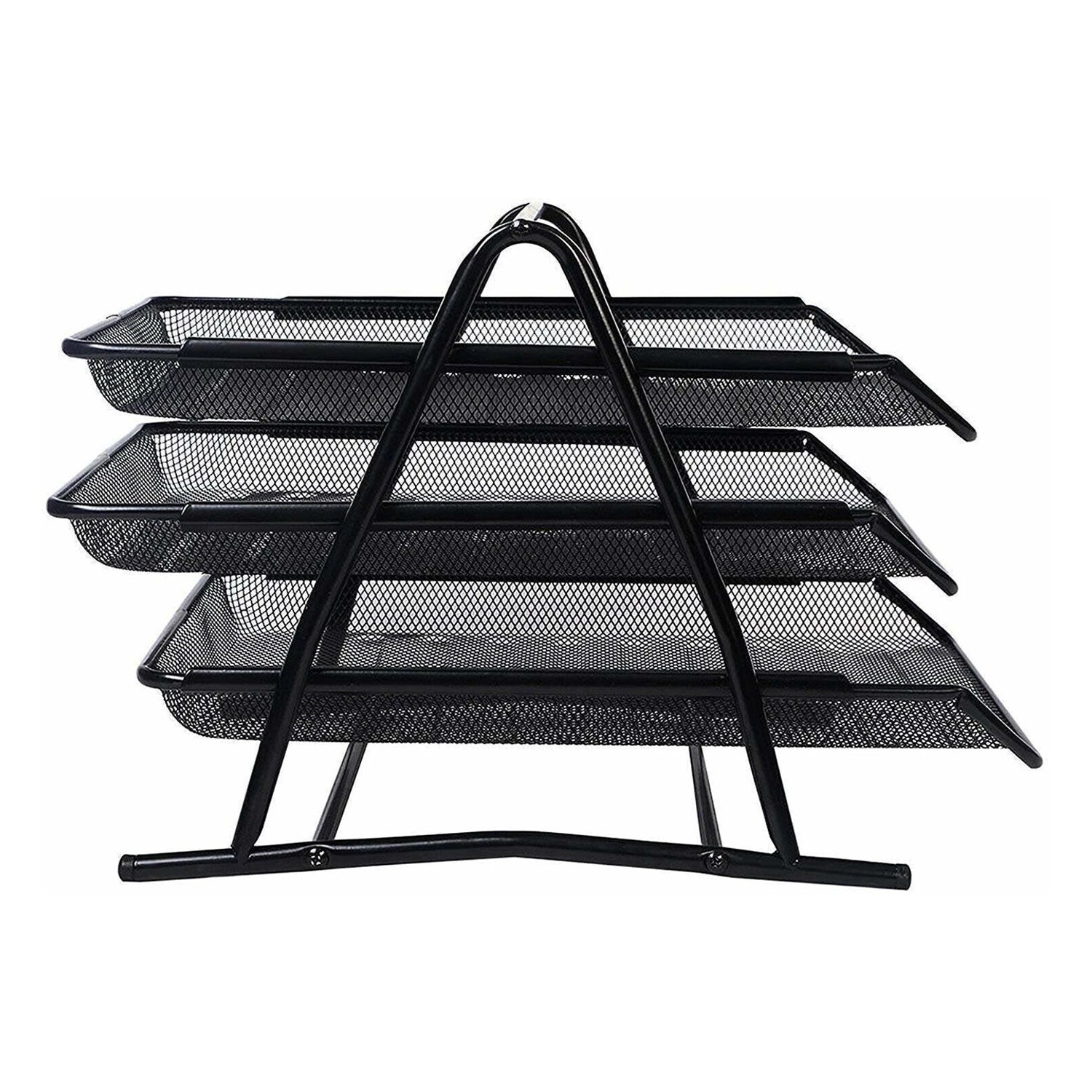 Organizer Rack Ð Durable 3-Tier Metal Storage for Office & Home