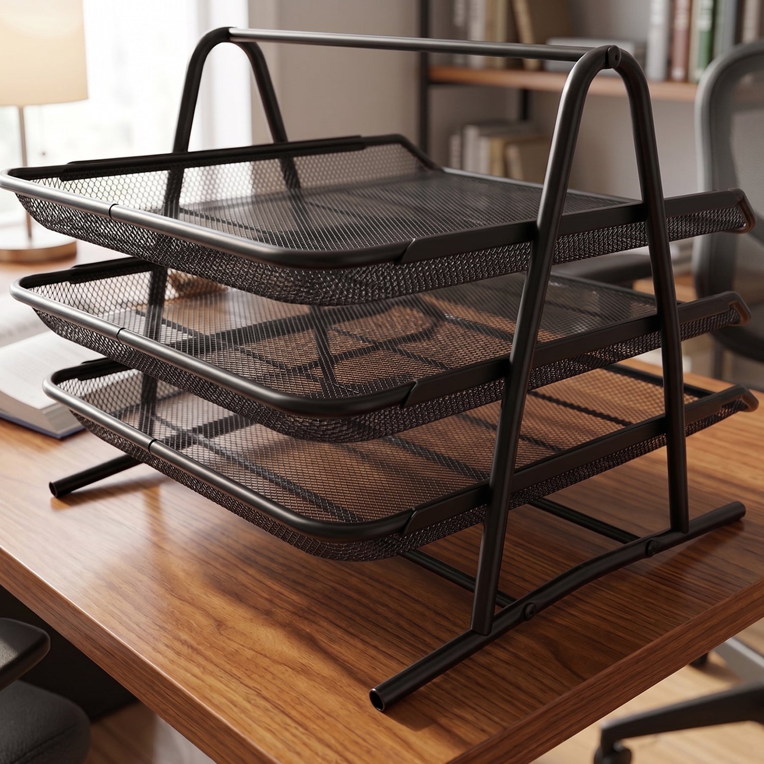 Organizer Rack Ð Durable 3-Tier Metal Storage for Office & Home