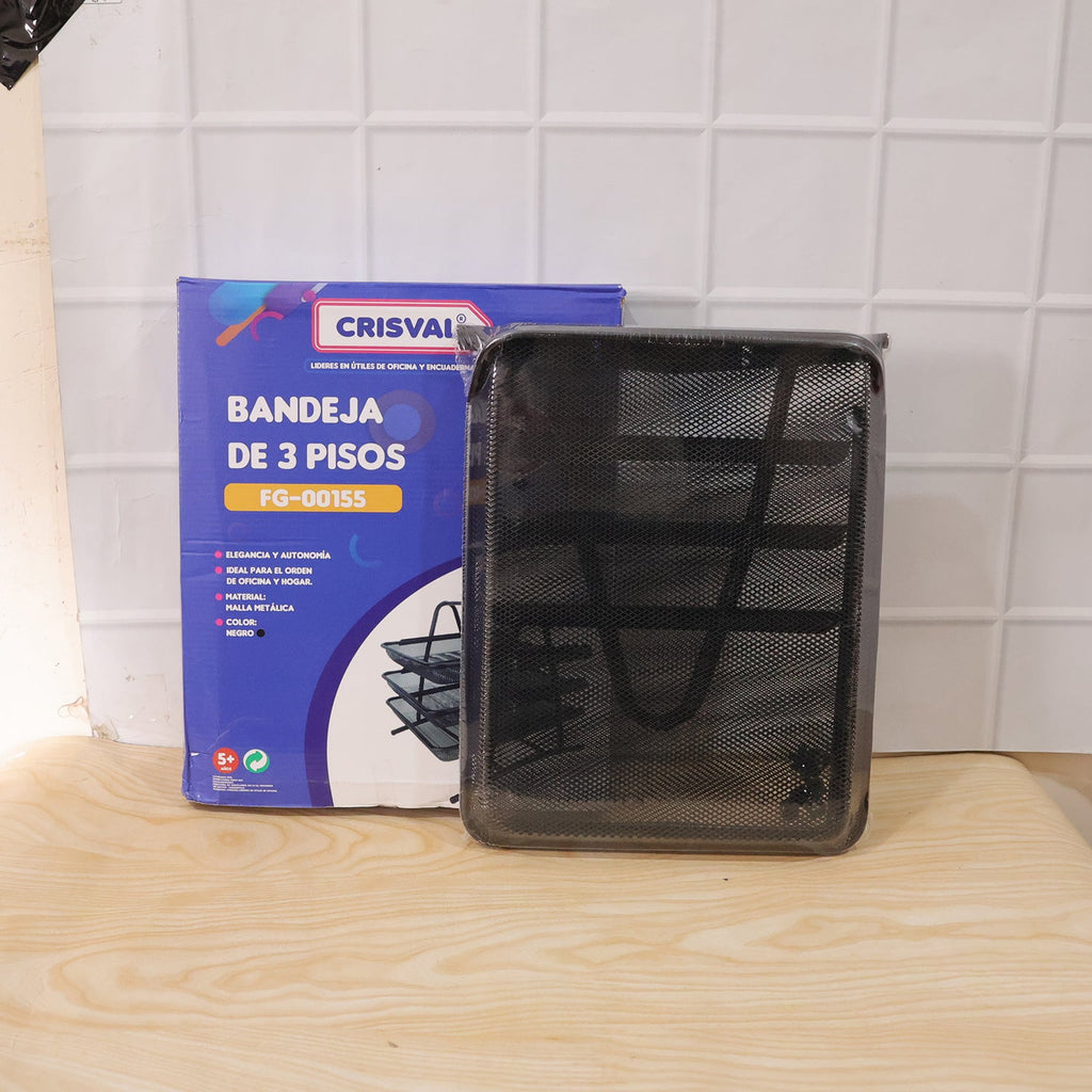 Organizer Rack Ð Durable 3-Tier Metal Storage for Office & Home