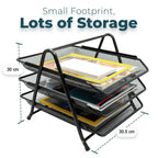 Organizer Rack Ð Durable 3-Tier Metal Storage for Office & Home
