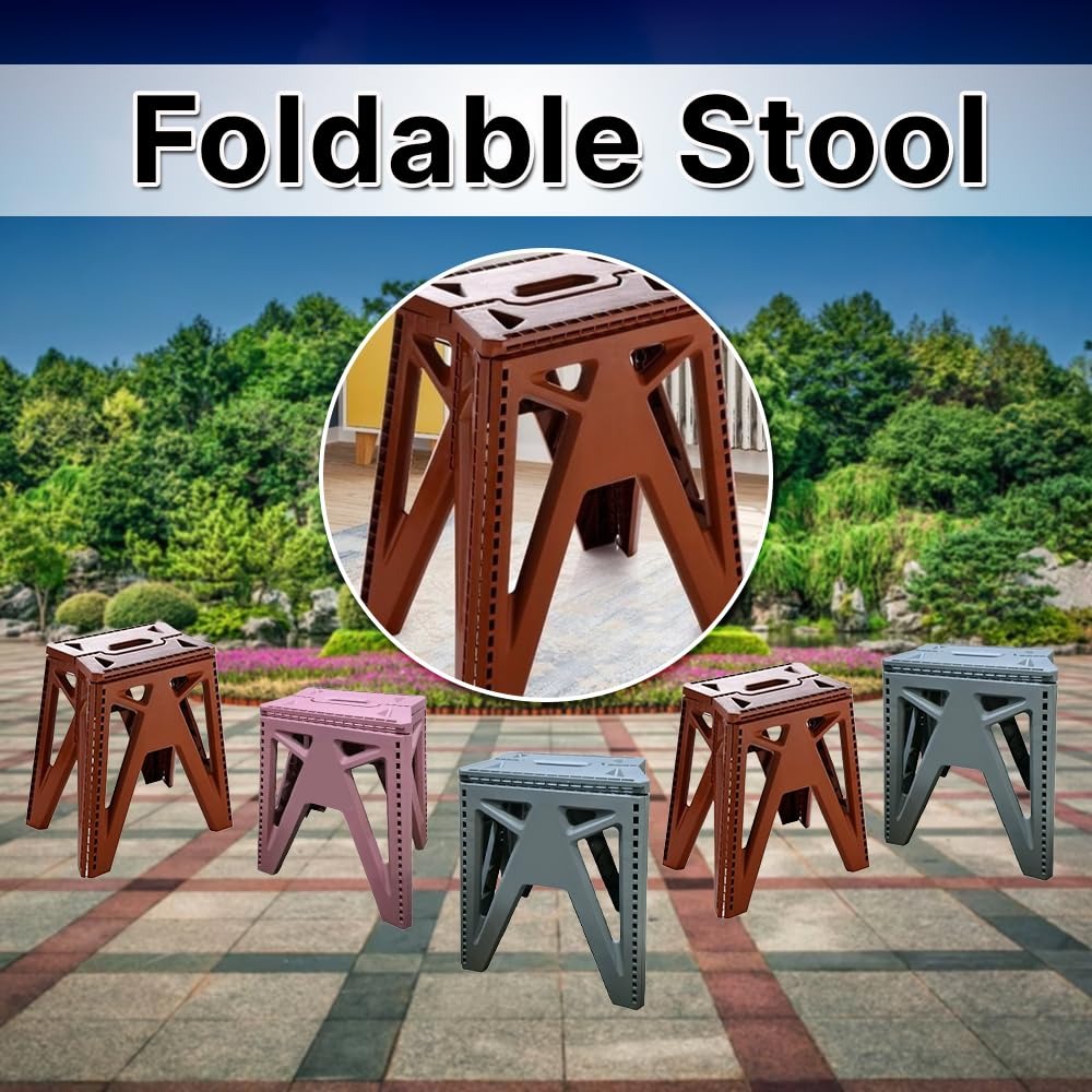 18 Inch Folding Stool – Portable Durable Step & Seating Stool
