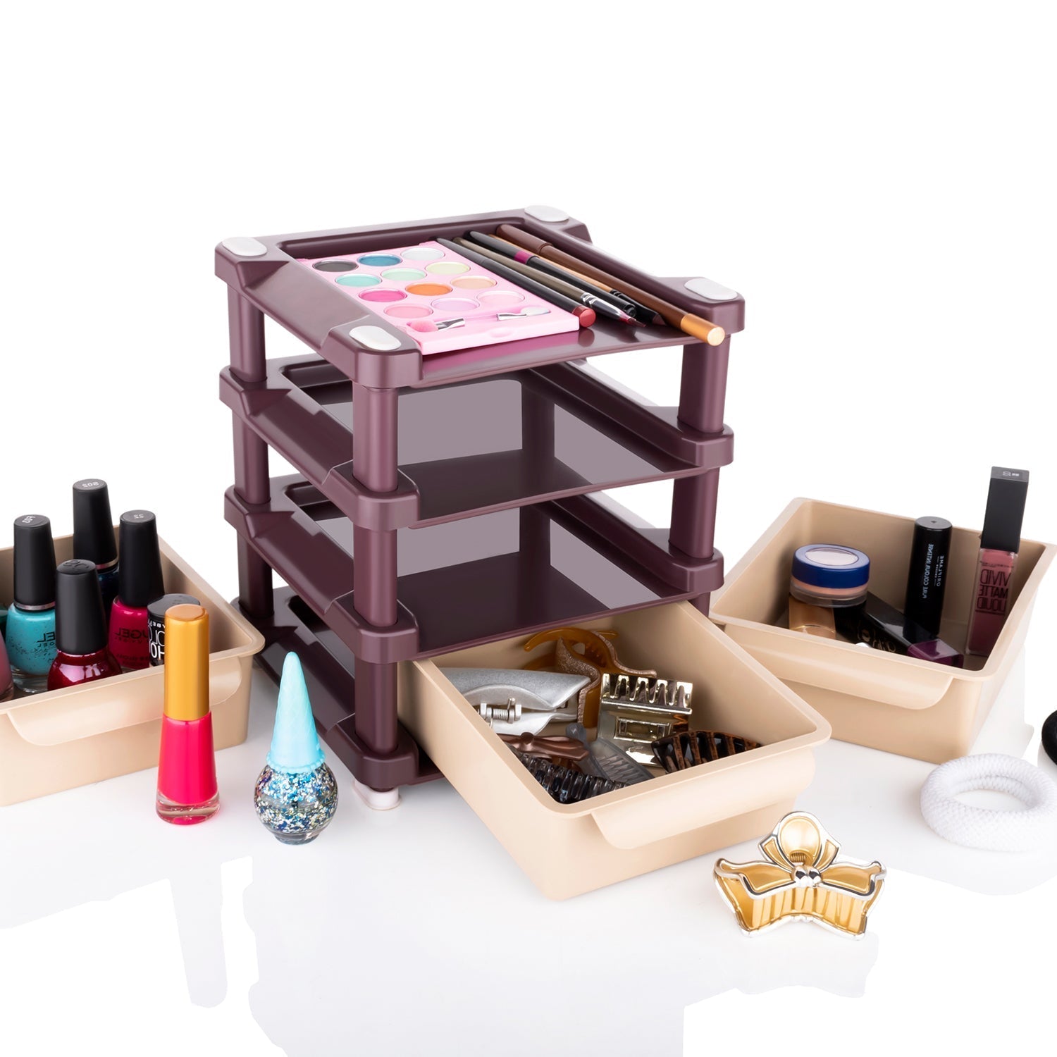 Makeup Organizer Drawer – 3-Layer Compact Cosmetic Storage | Organivo