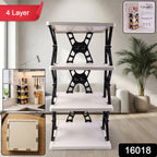 Multipurpose Foldable 4 Layer Storage Rack Ð Space Saving Organizer