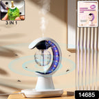 Portable 3-in-1 Air Humidifier | LED Ambient Lamp & Mosquito Repellent for Home & Bedroom