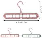 Space-Saving Hangers – 9-Hole Anti-Skid Organiser | Indo Glow