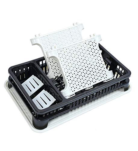 Dish Drying Rack – Water Storing Tray & Utensil Organizer | CookAura