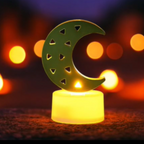 Moon Shaped Flameless LED Candles – Cozy Ambient Glow, Set of 4